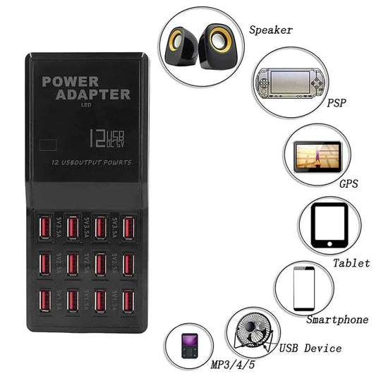 12 Port USB Charger